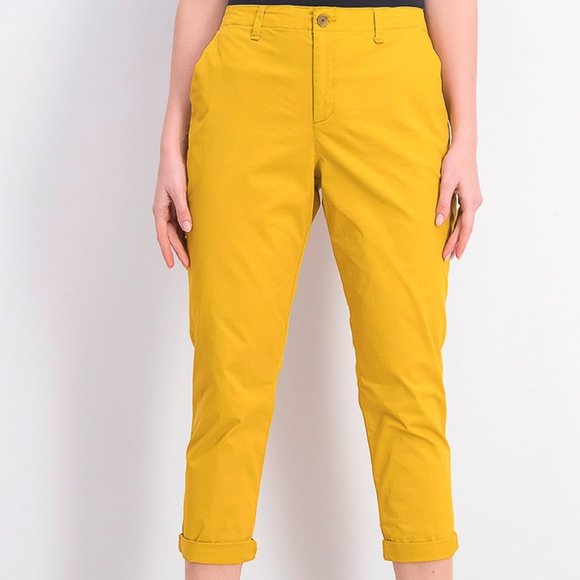 Yellow Khaki Boyfriend Chinos Capris - Picture 6 of 6